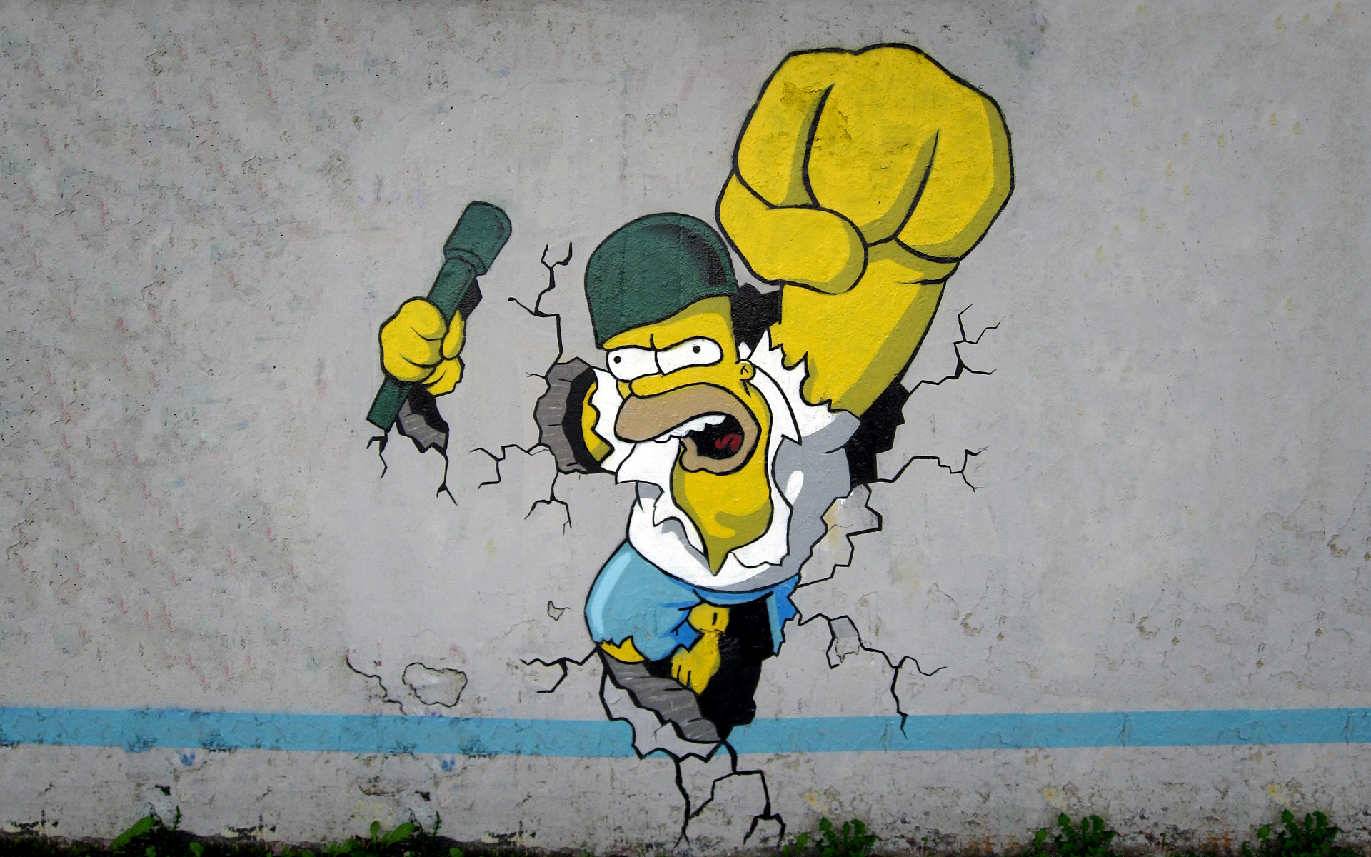 wallpaper simpson,street art,cartoon,wall,yellow,art