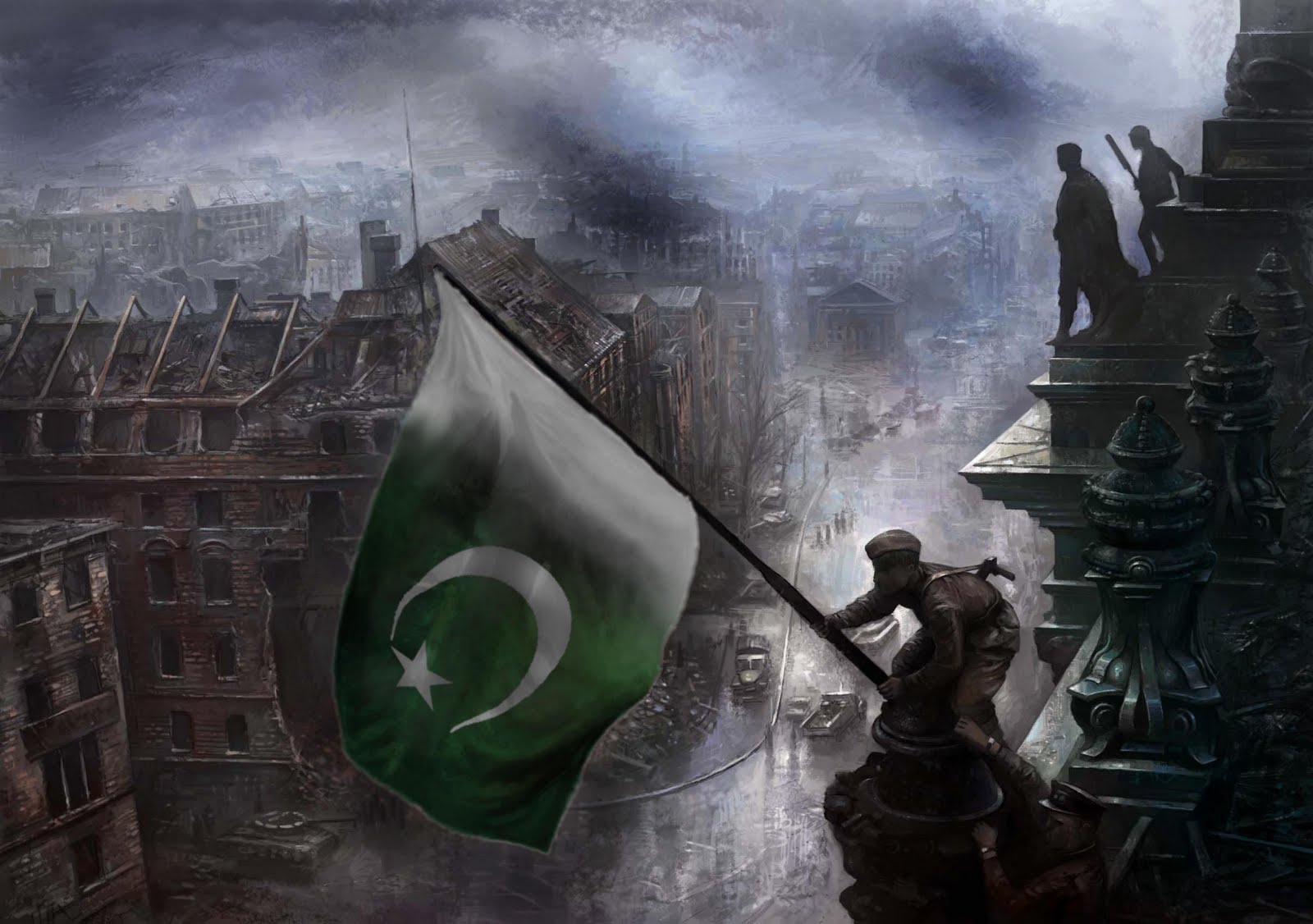 パキスタンの旗の壁紙,アクションアドベンチャーゲーム,cgアートワーク,図,アート,デジタル合成