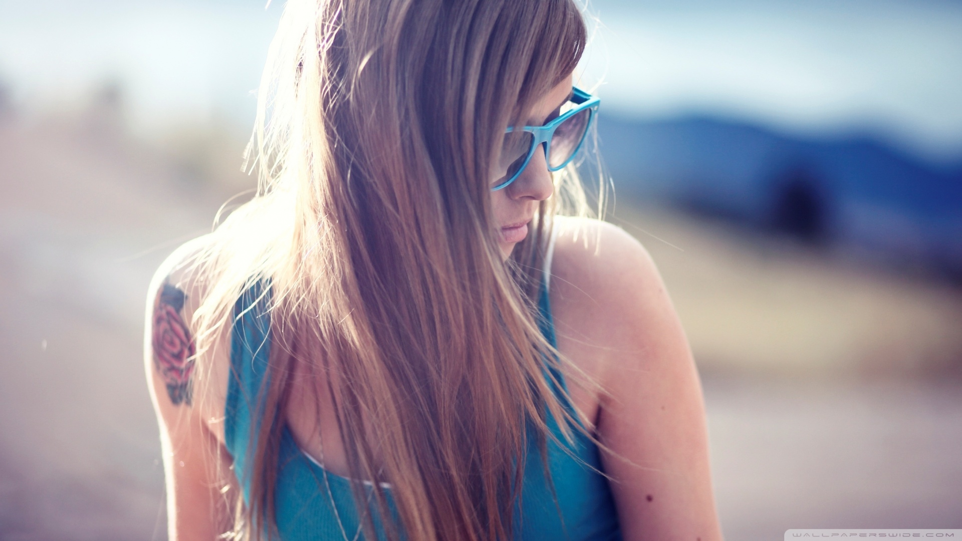 fond d'écran mobile filles,cheveux,lunettes,bleu,photographier,blond