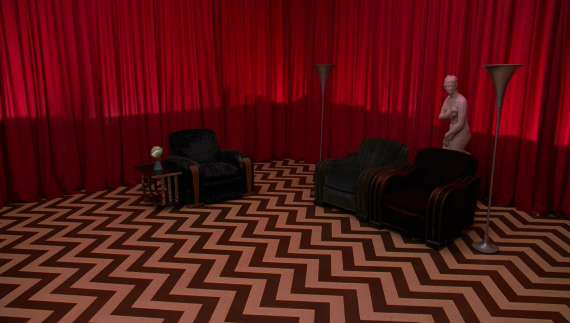 twin peaks wallpaper,red,interior design,room,curtain,stage