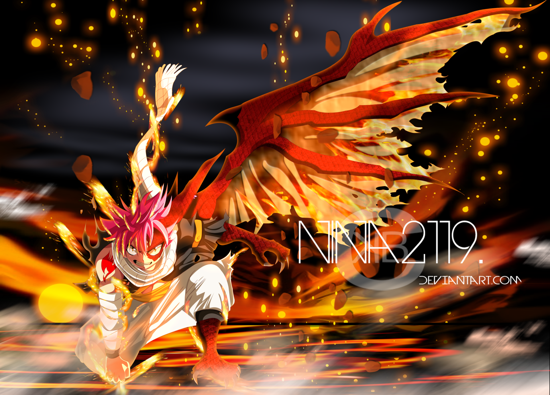 natsu dragneel wallpaper,cg artwork,fictional character,graphic design,dragon,geological phenomenon