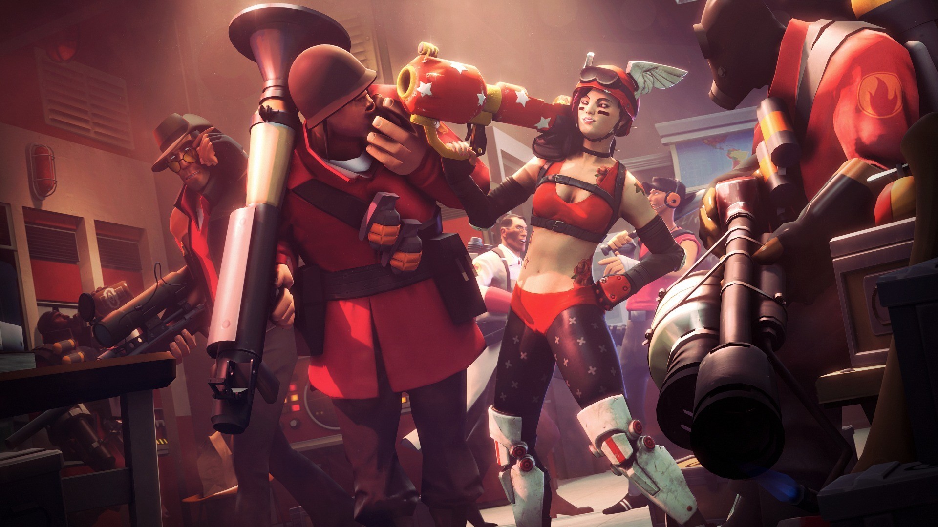 team fortress 2 wallpaper,fictional character,adventure game,animation,screenshot,games