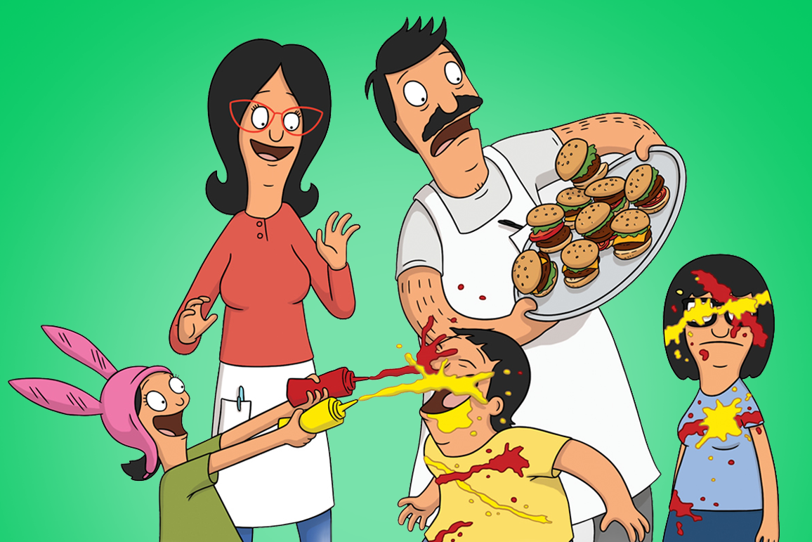bobs burgers wallpaper,cartoon,animated cartoon,animation,illustration,vegetarian food