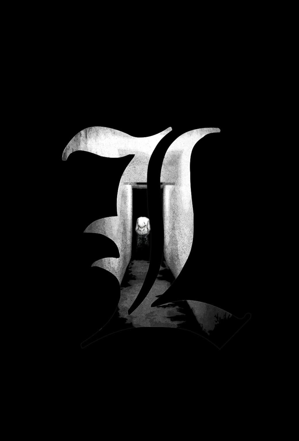 death note wallpaper iphone,black,black and white,font,logo,monochrome photography
