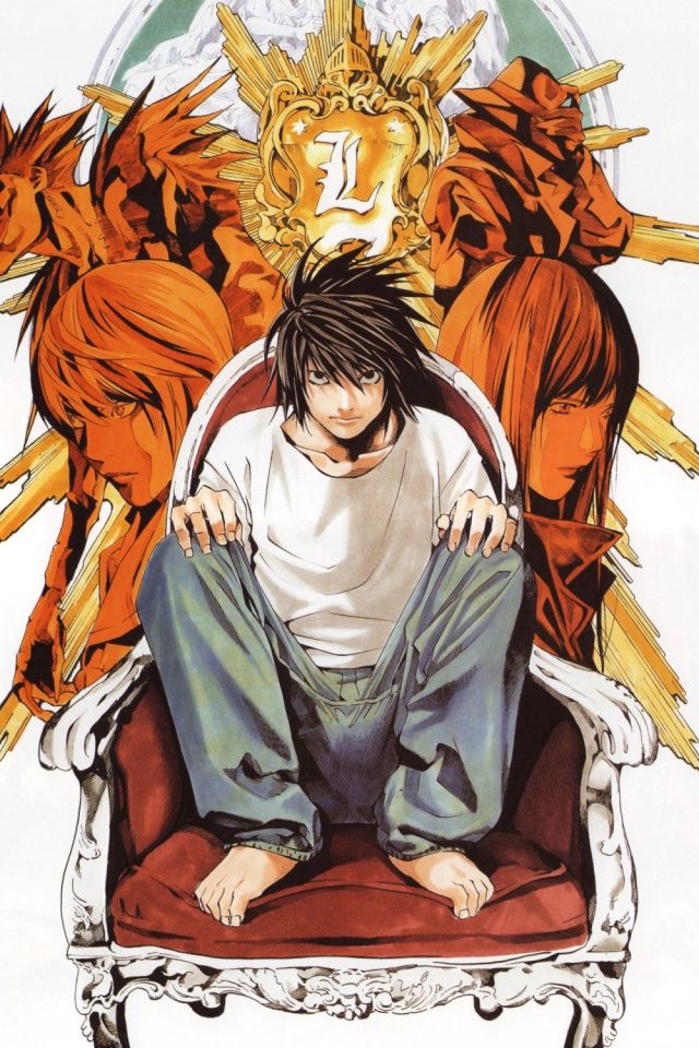 death note fondos de pantalla iphone,ilustración,anime,mitología,personaje de ficción,arte