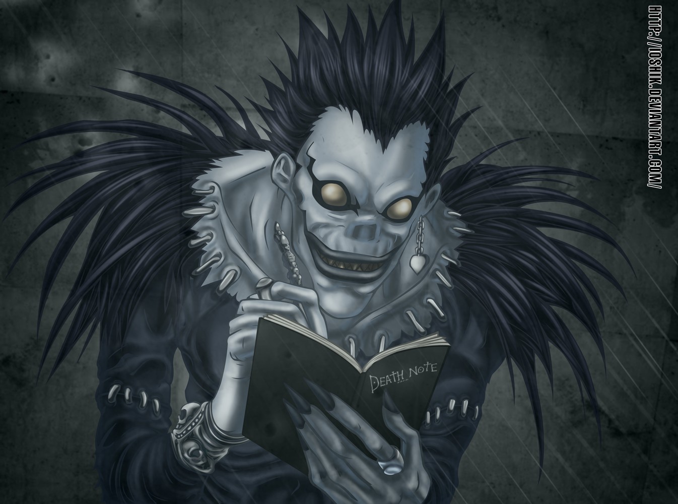 ryuk tapete,erfundener charakter,illustration,dunkelheit,kunst,fiktion