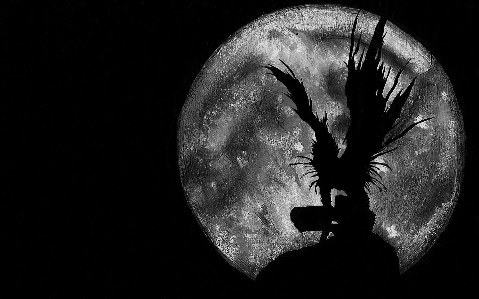 ryuk wallpaper,negro,en blanco y negro,fotografía monocroma,oscuridad,monocromo