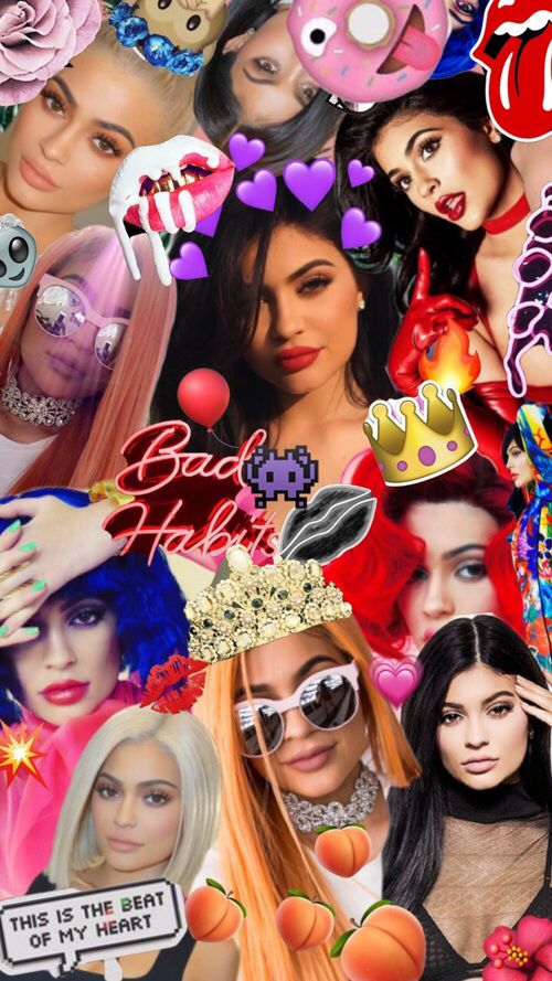 kylie jenner iphone wallpaper,collage,photomontage,photography,selfie,art