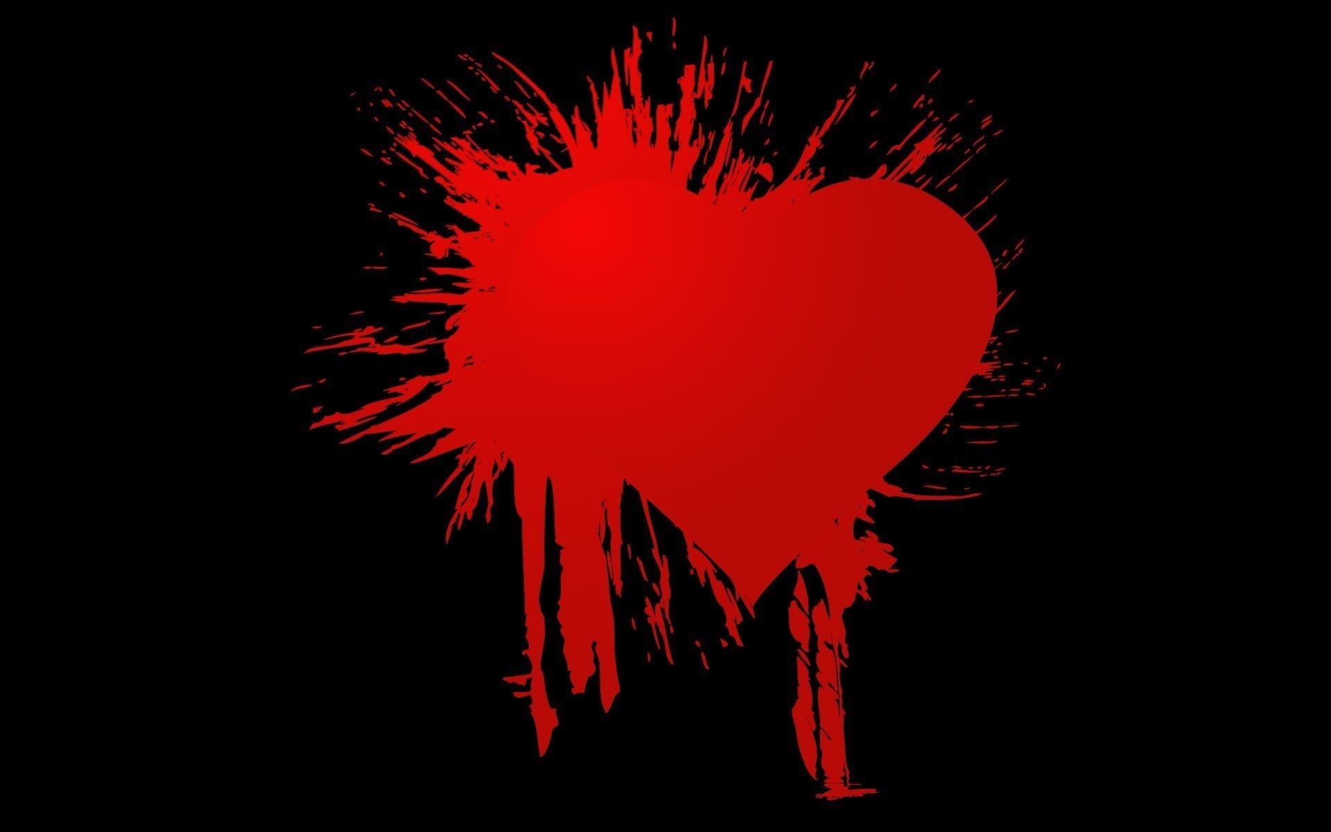 失恋のhdの壁紙,赤,心臓,心臓,闇,グラフィックス