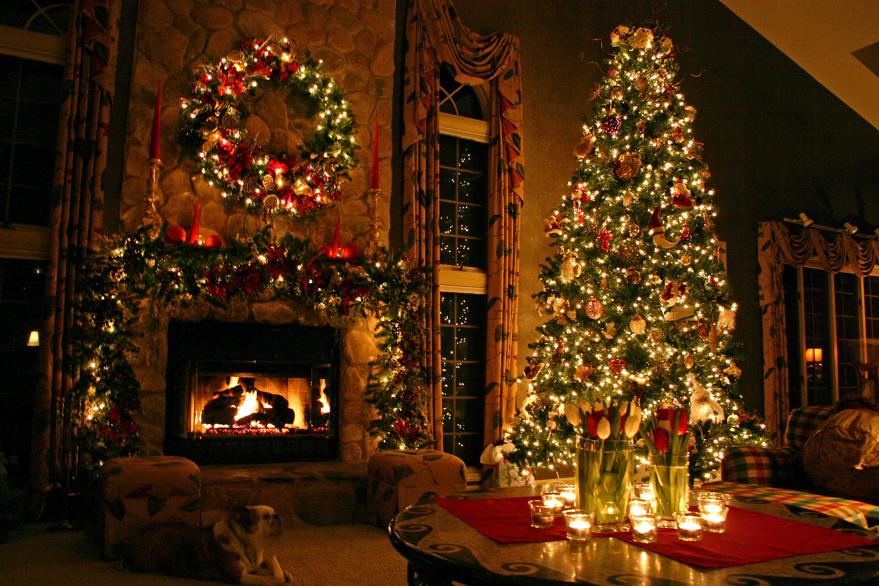 fond d'écran weihnachten,noël,sapin de noël,décoration de noël,lumières de noël,éclairage