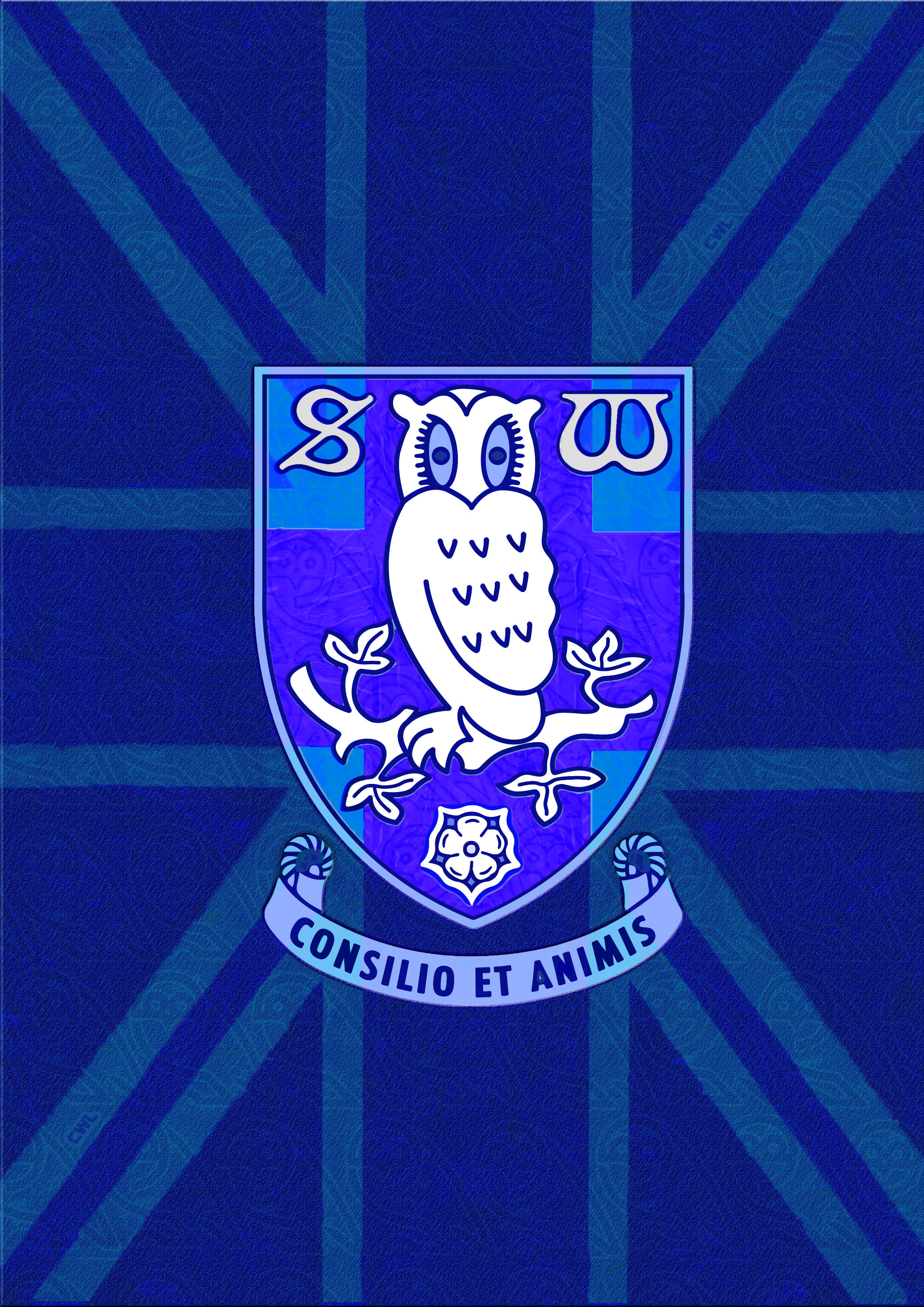 sfondo di sheffield mercoledì,blu,blu elettrico,font,emblema,modello