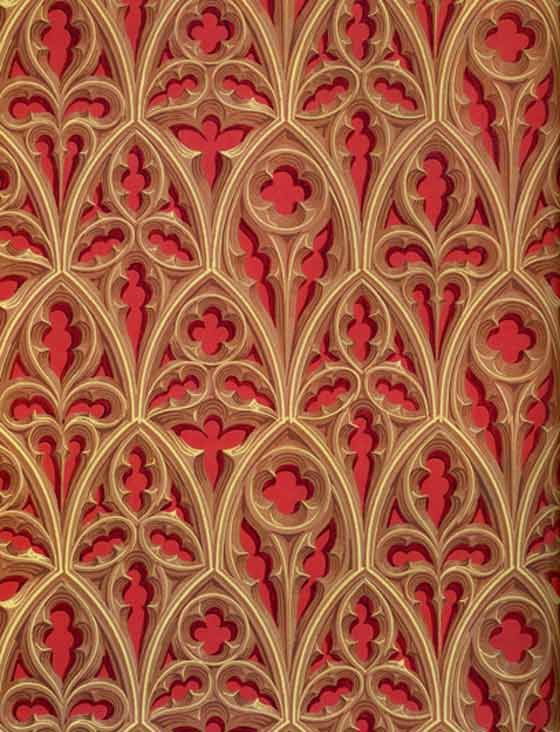 pugin wallpaper,muster,rot,textil ,rosa,design