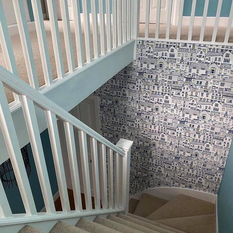 coastal wallpaper uk,stairs,product,property,room,handrail
