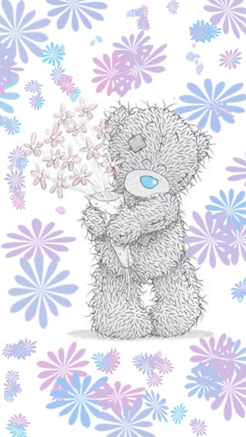papier peint teddy tatoué,ours en peluche