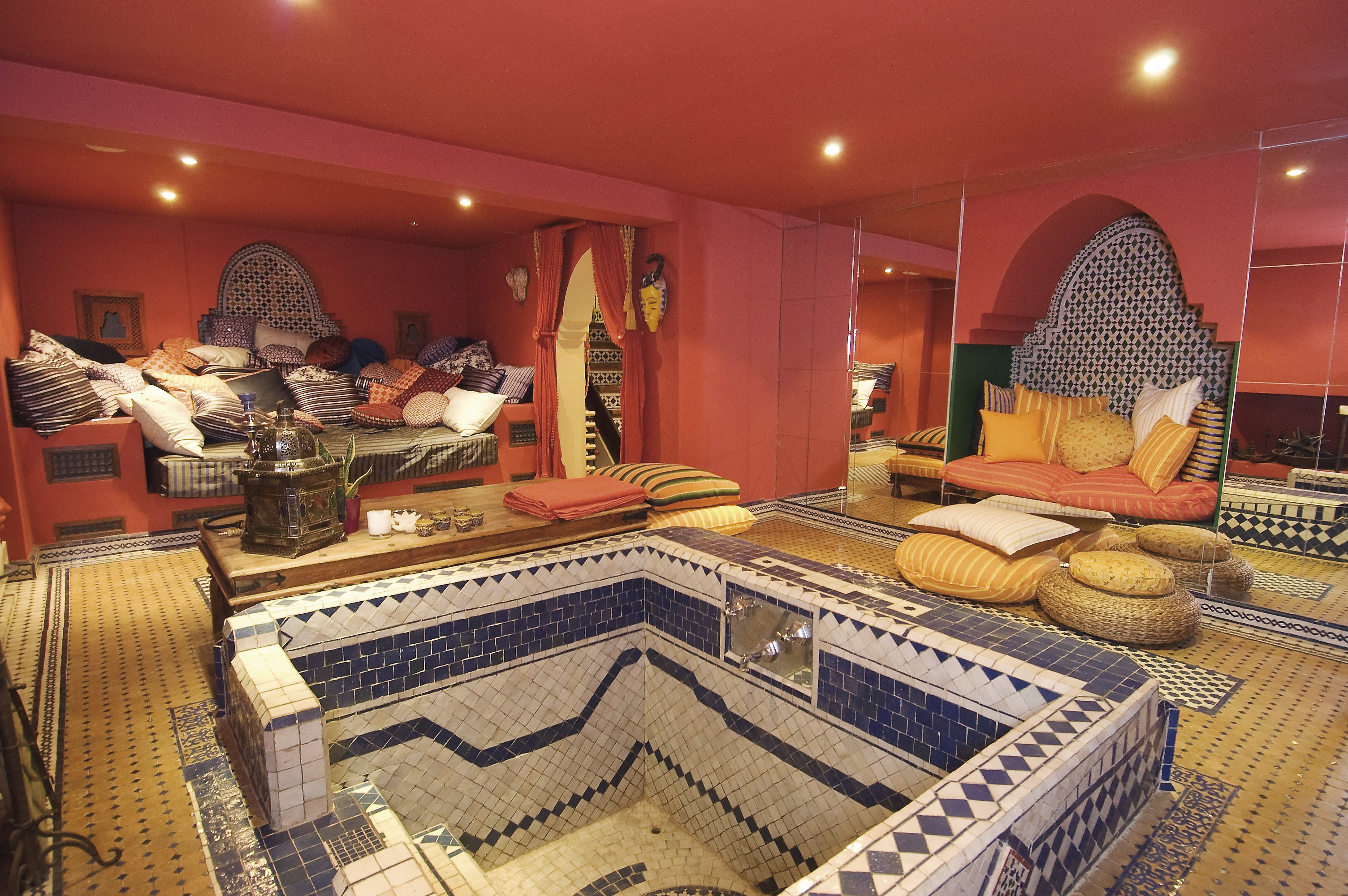 moroccan themed wallpaper,room,property,interior design,building,ceiling