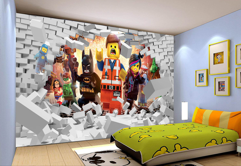 papier peint chambre lego,mur,chambre,fond d'écran,design d'intérieur,mural
