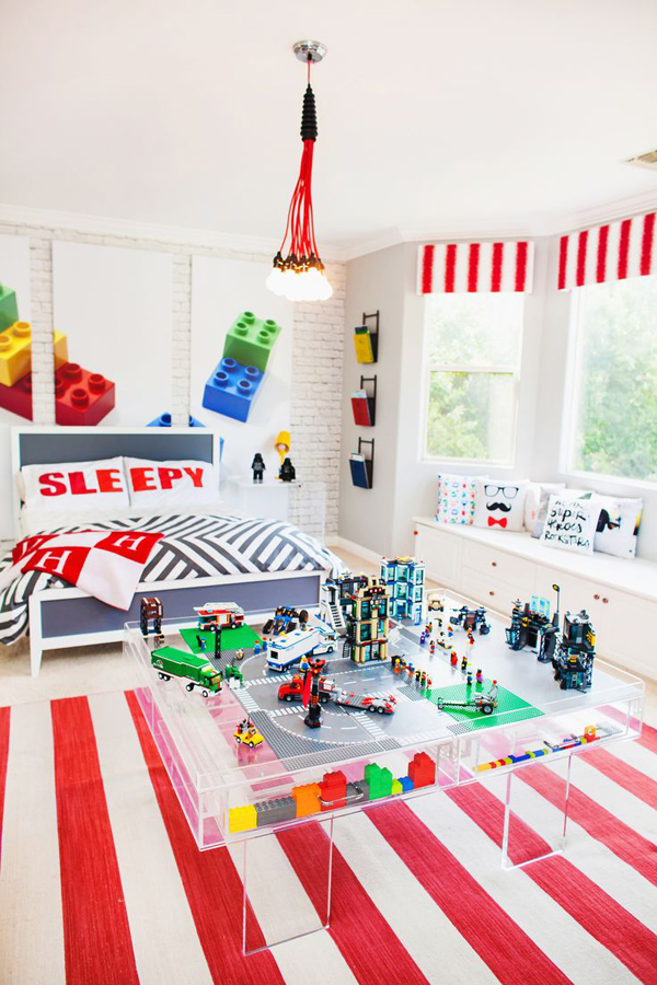 lego bedroom wallpaper,room,interior design,toy,floor,table