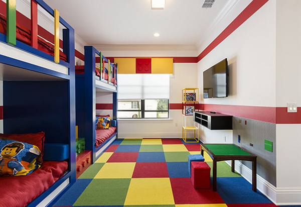 레고 침실 벽지,방,인테리어 디자인,빨간,건물,노랑