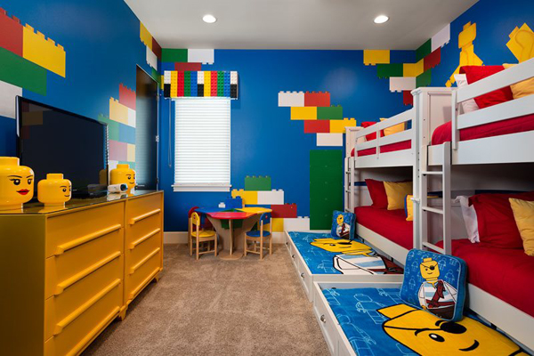 lego bedroom wallpaper,room,interior design,yellow,kindergarten,nursery