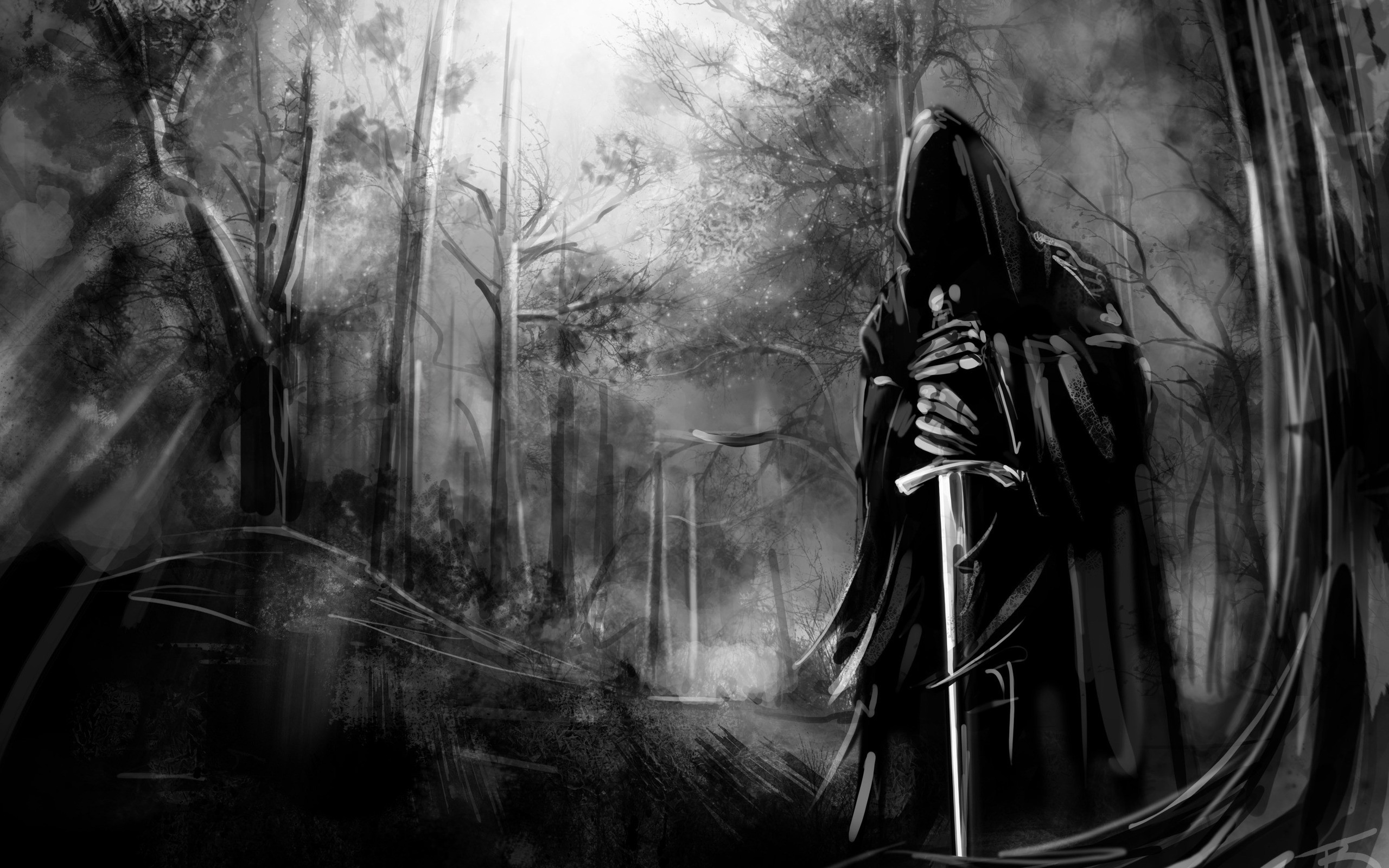 gothic wallpaper for walls,darkness,black and white,cg artwork,fictional character,photography