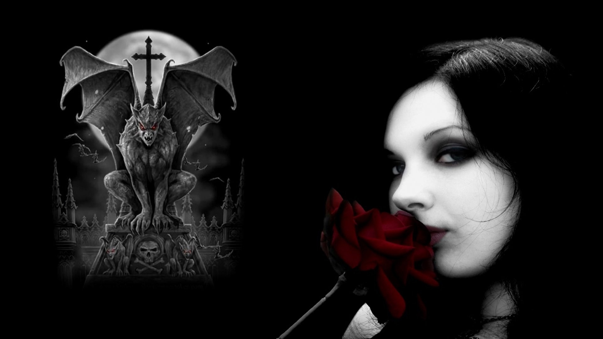 gothic wallpaper for walls,goth subculture,darkness,lip,gothic fashion,fictional character