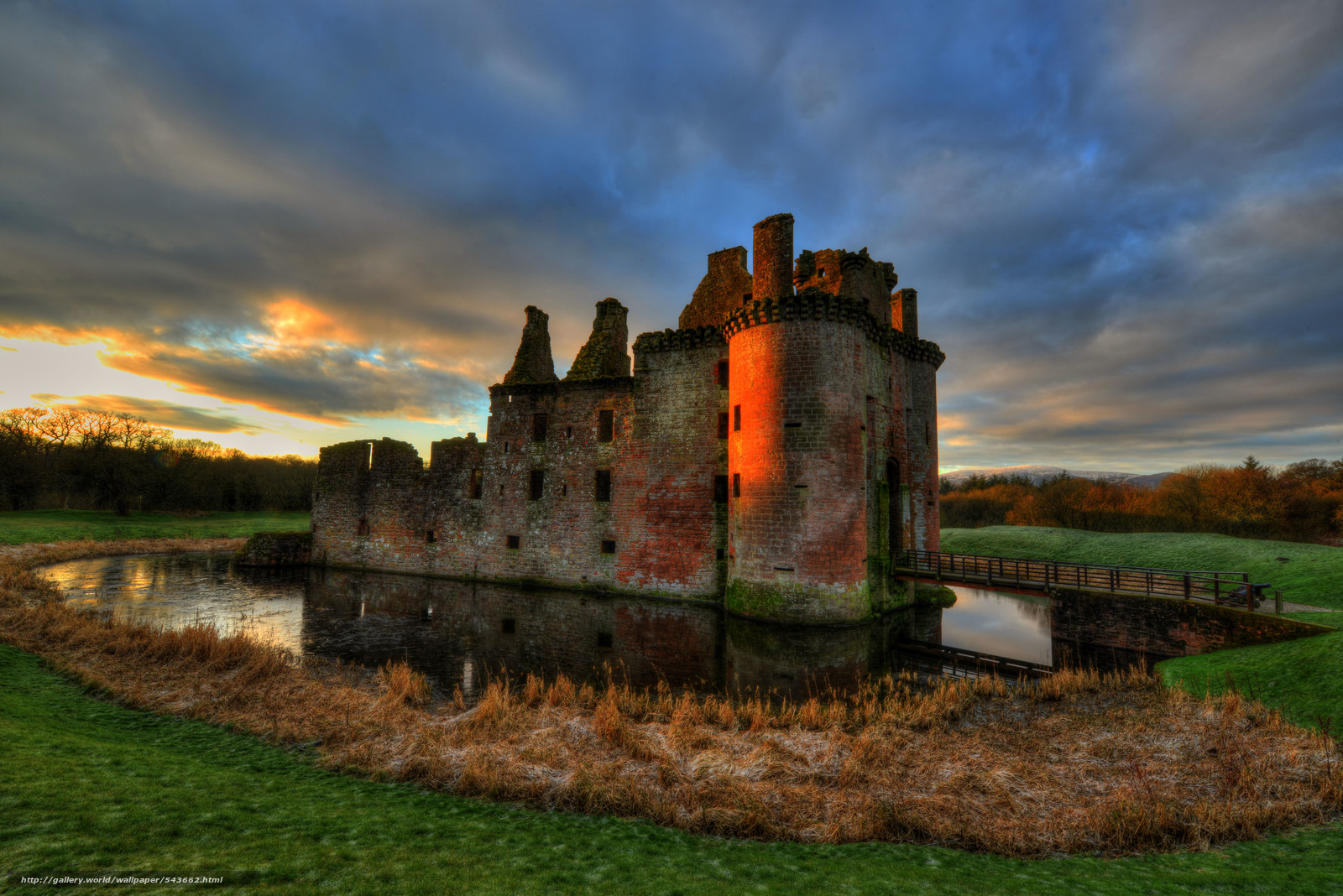 scottish themed wallpaper,castle,natural landscape,sky,waterway,landmark