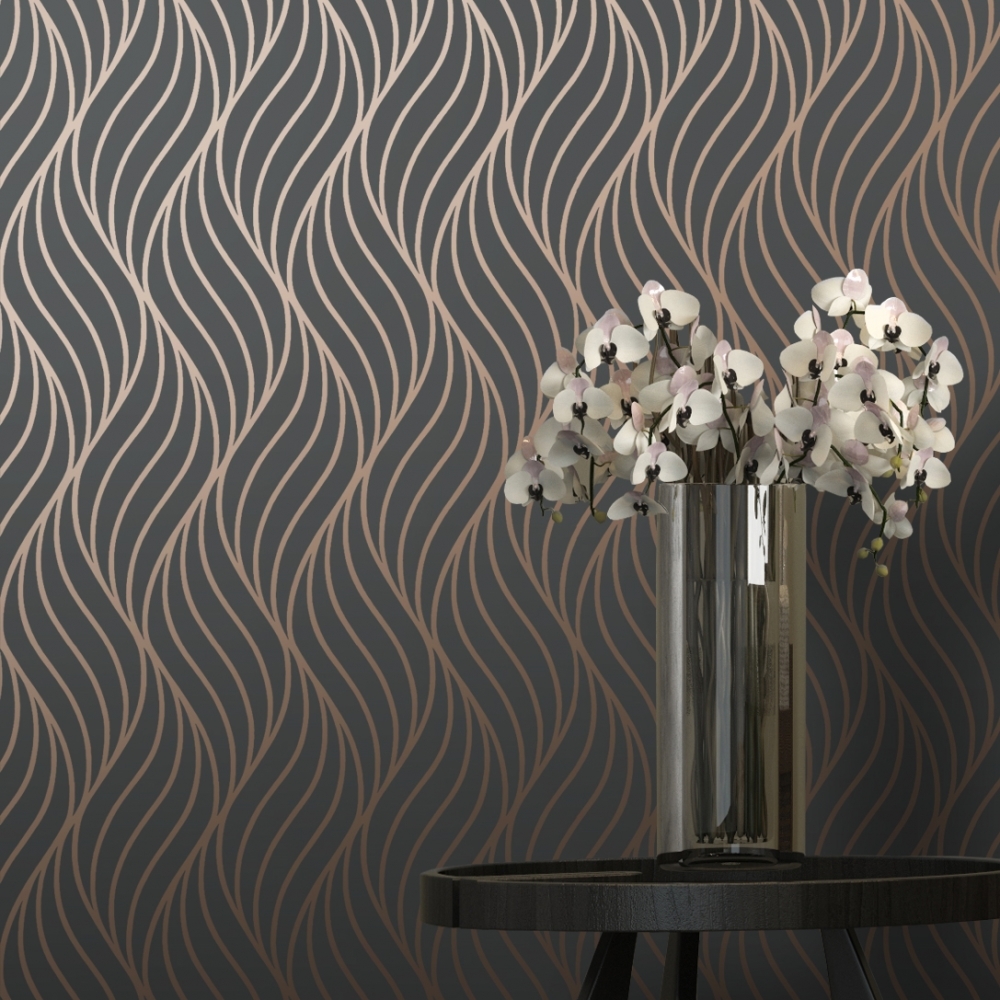 copper coloured wallpaper,wall,plant,wallpaper,flower,tree