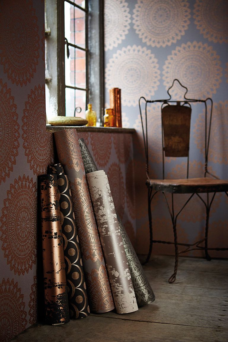 copper coloured wallpaper,interior design,furniture,room,floor,wallpaper
