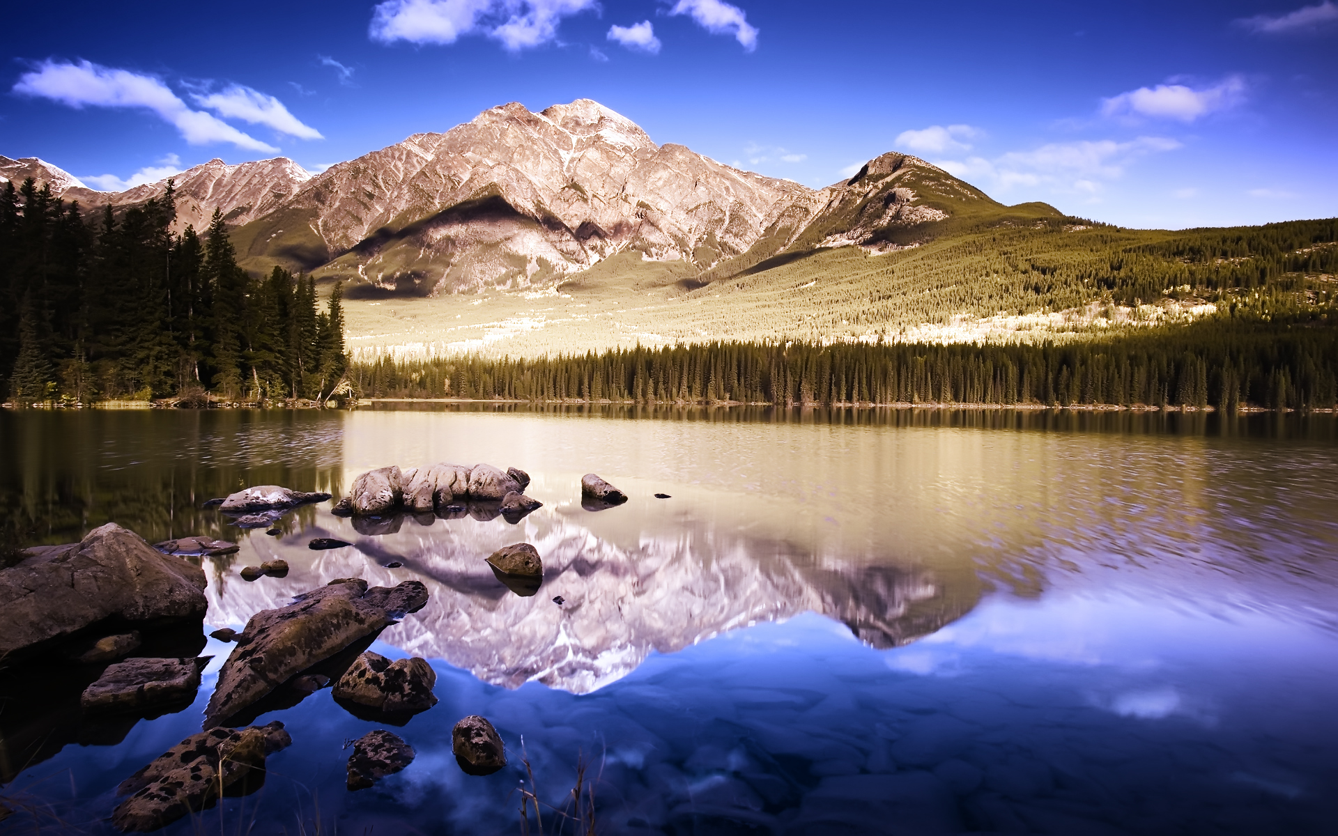 反射壁紙,自然の風景,自然,反射,水域,山