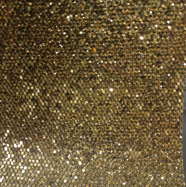 Gold Sequin Wallpaper - Woven Fabric- WallpaperUse
