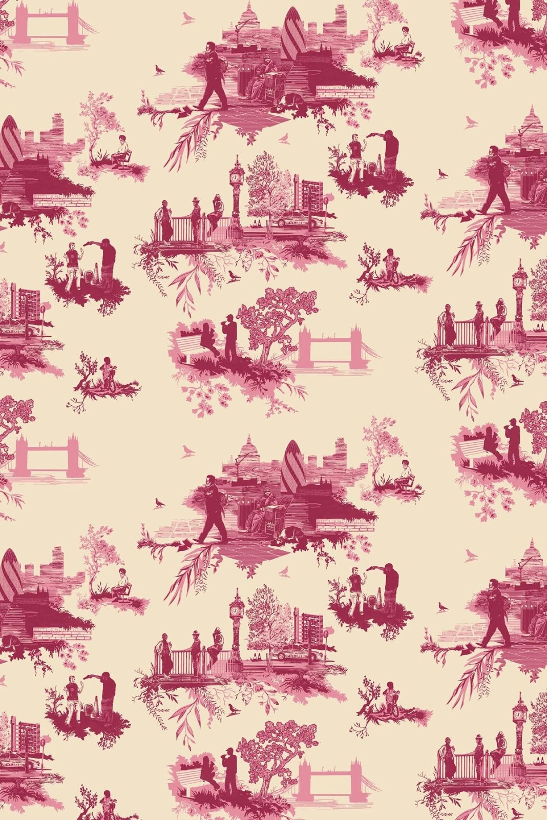 scottish themed wallpaper,pink,pattern,purple,leaf,design