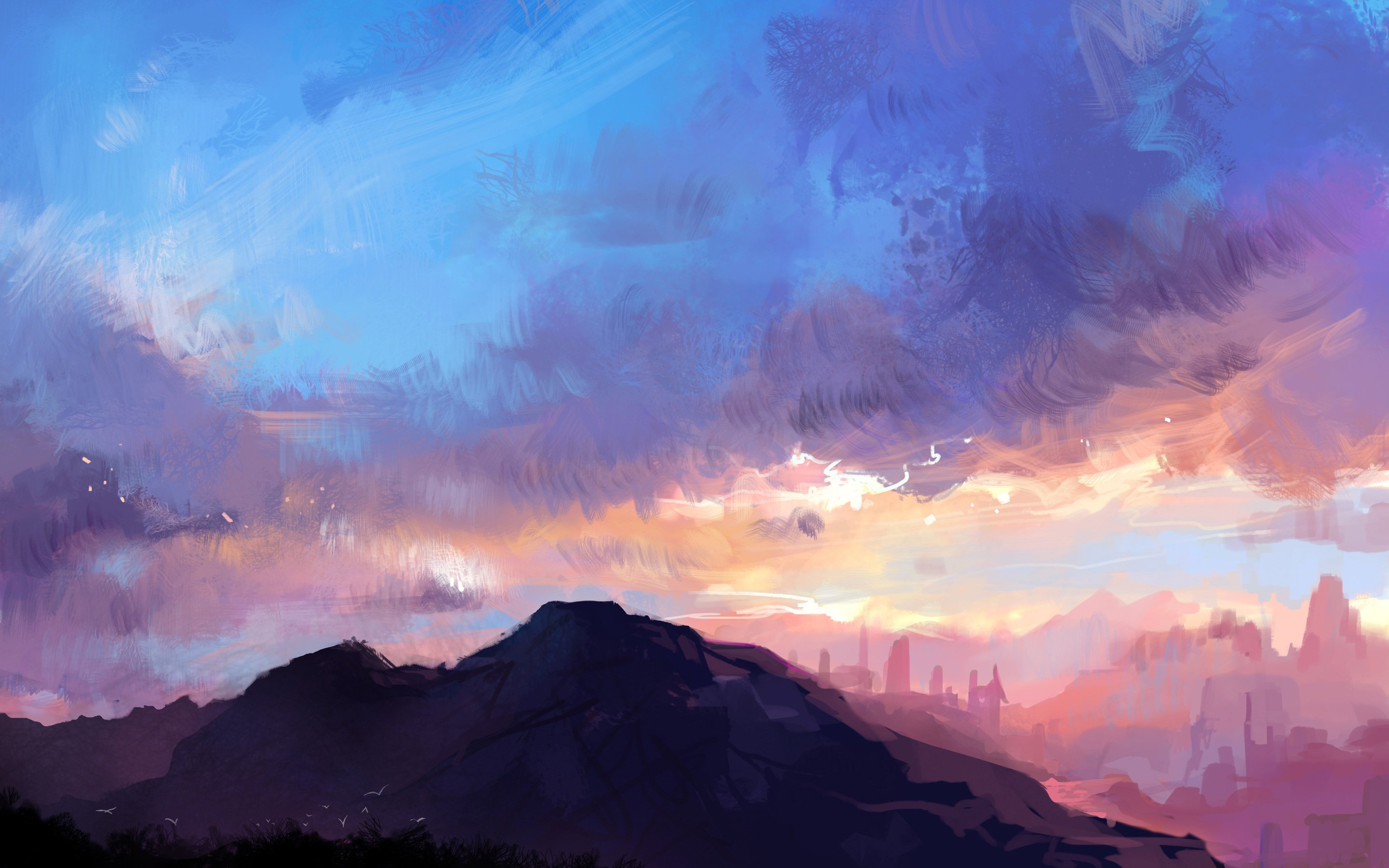 art picture wallpaper,sky,nature,cloud,mountainous landforms,mountain