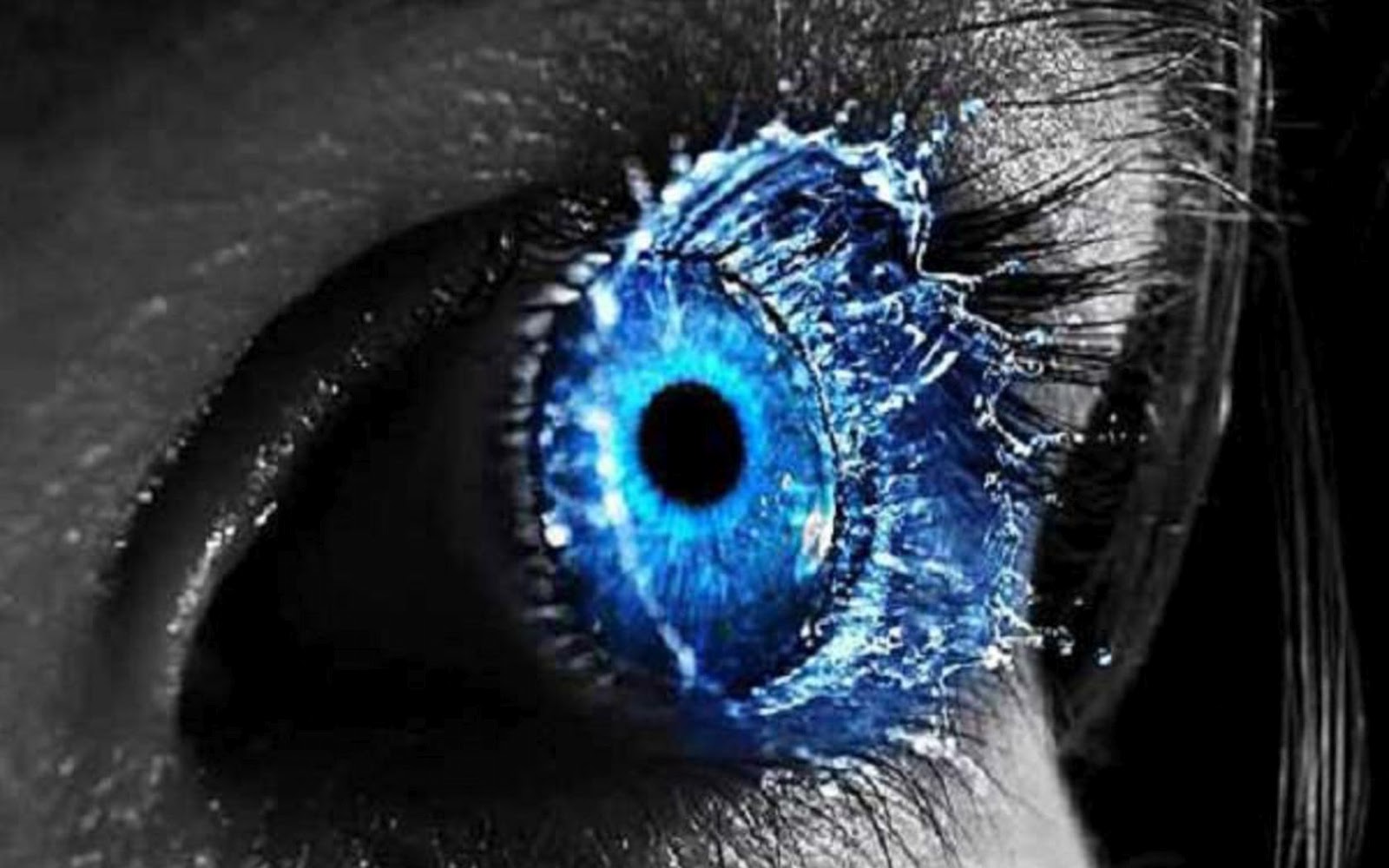 imagen de arte fondo de pantalla,azul,ojo,iris,de cerca,pestaña