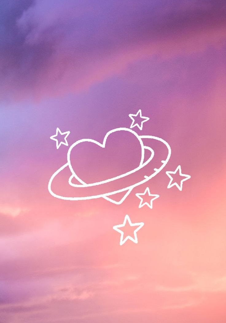 かわいい電話の壁紙,ピンク,空,心臓,紫の,雲