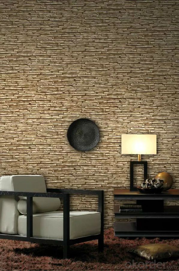 stone design wallpaper,wall,brick,brown,room,interior design