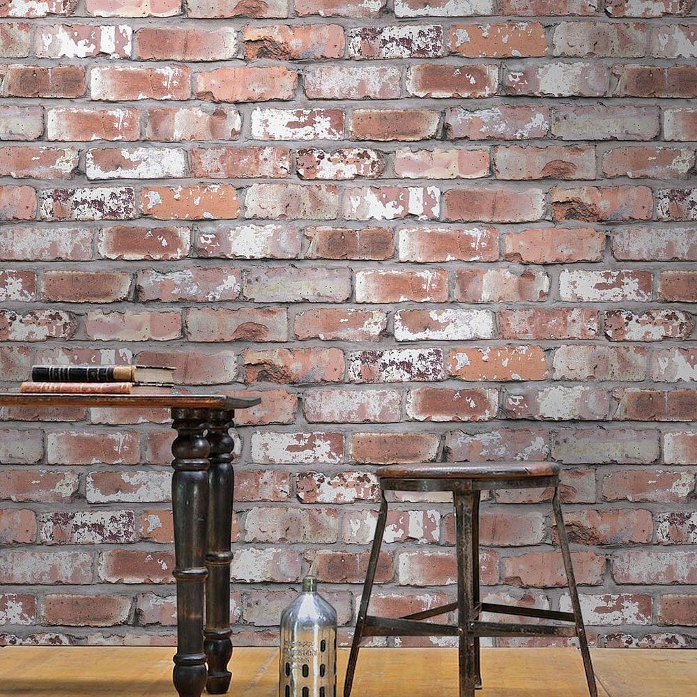 red brick effect wallpaper,brickwork,brick,wall,stone wall,iron