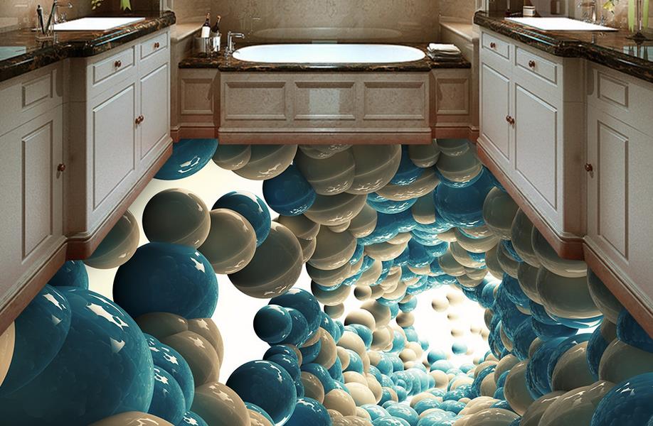 3d vinyl wallpaper,blue,turquoise,countertop,room,ceramic (704478) WallpaperUse