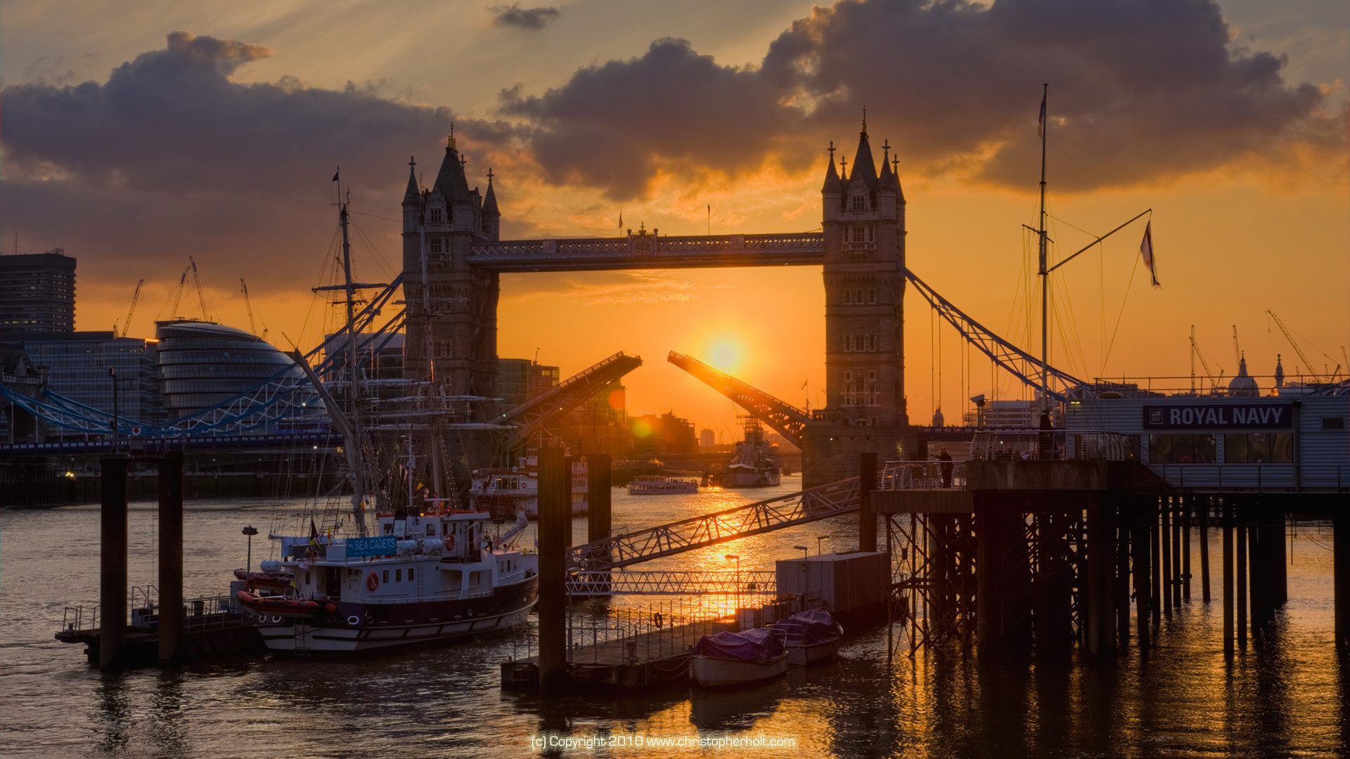london themed wallpaper,sky,sunset,waterway,harbor,evening