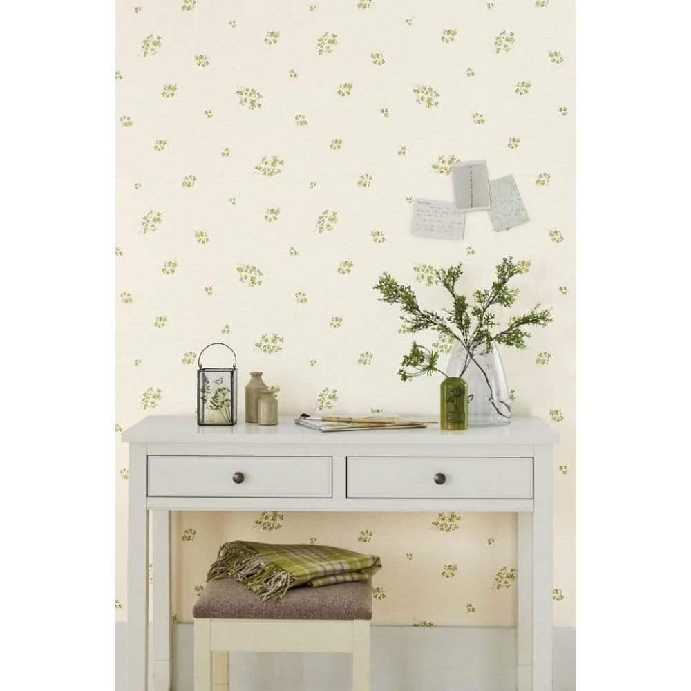 green and cream wallpaper,furniture,wall,dresser,wallpaper,drawer