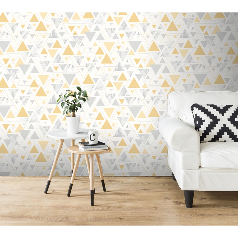 yellow and grey wallpaper next,white,wallpaper,wall,furniture,yellow