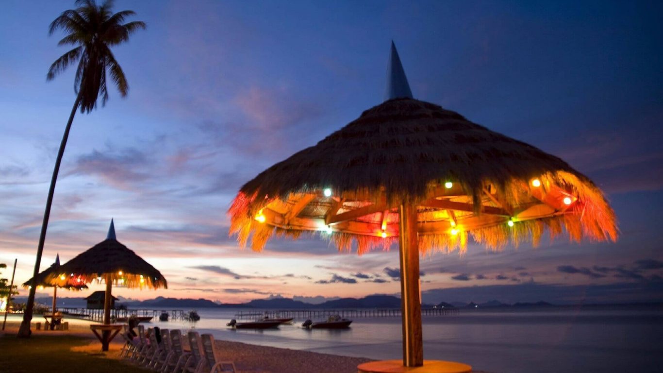 strandhütte tapete,himmel,urlaub,resort,strand,baum