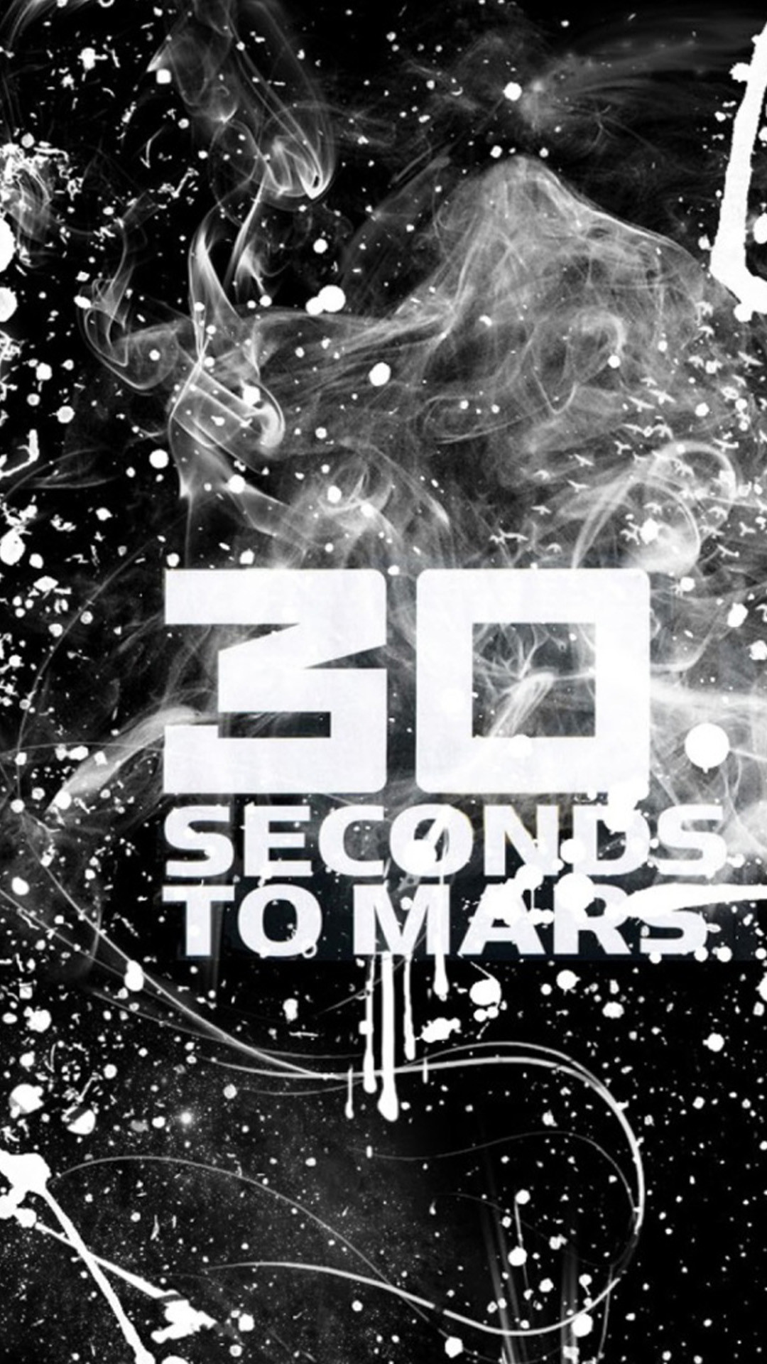 30 sekunden zum mars wallpaper,schriftart,text,schwarz und weiß,einfarbig,grafikdesign