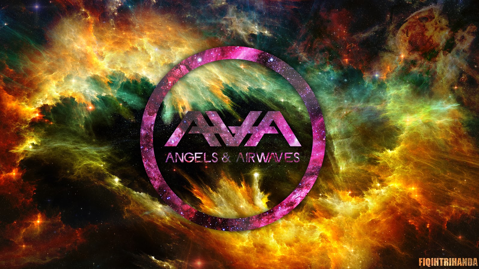 angels and airwaves wallpaper,text,sky,graphic design,space,font