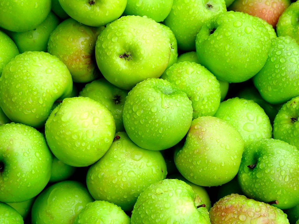 fondo de pantalla de manzana verde,alimentos naturales,granny smith,fruta,comida,planta