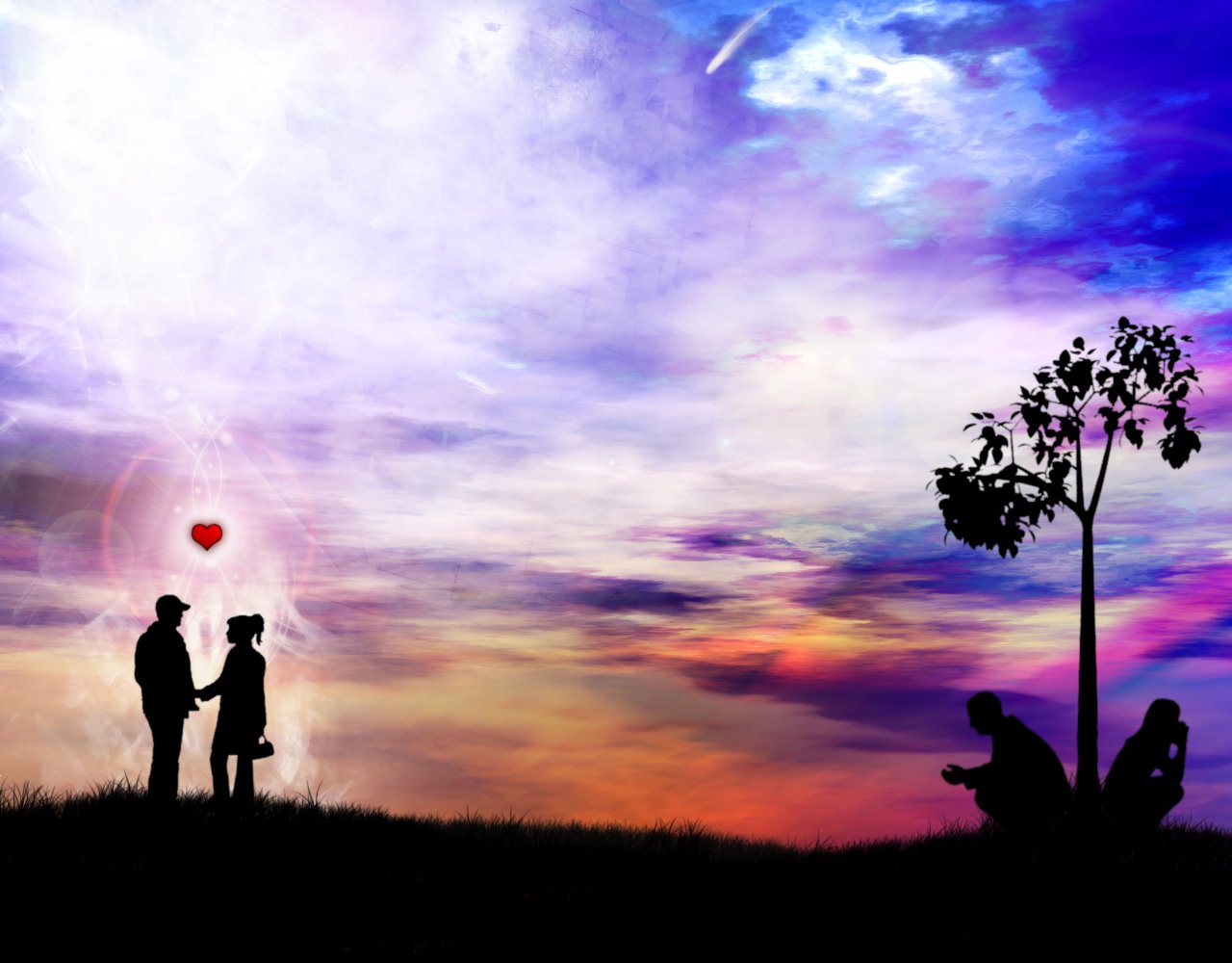 memories wallpaper,sky,people in nature,silhouette,purple,cloud