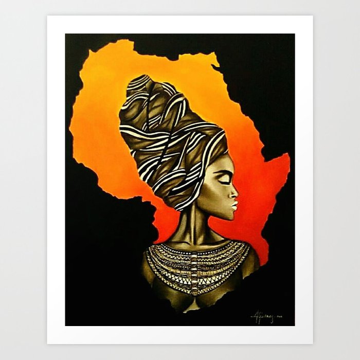 african queen wallpaper,poster,art,yellow,illustration,painting