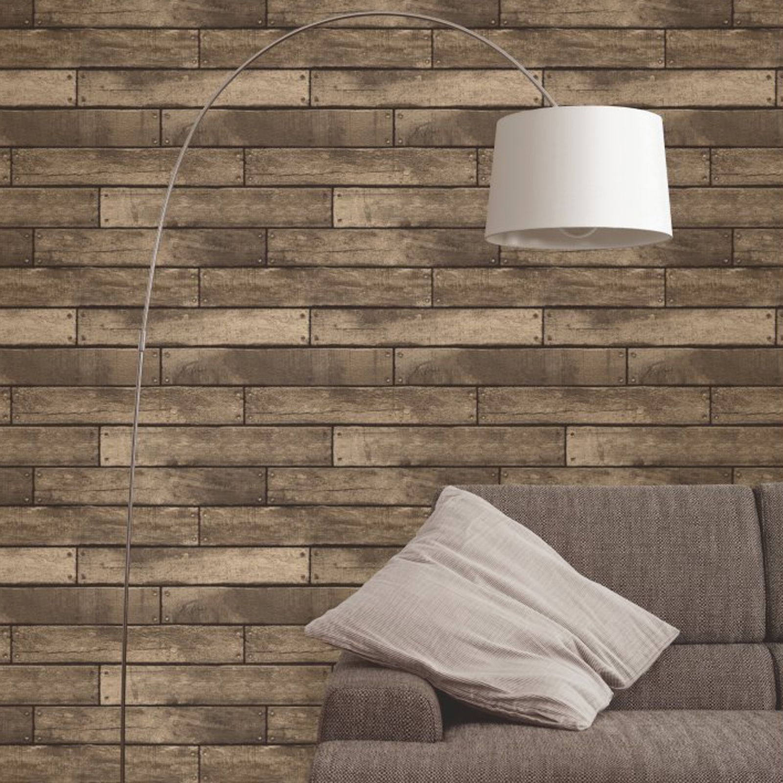 wood plank effect wallpaper,wall,brick,tile,floor,lighting