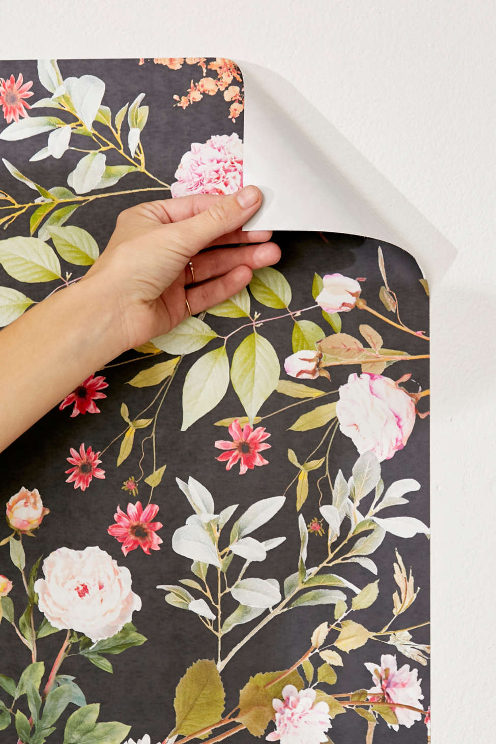 papel tapiz floral extraíble,rosado,diseño floral,modelo,textil,mano