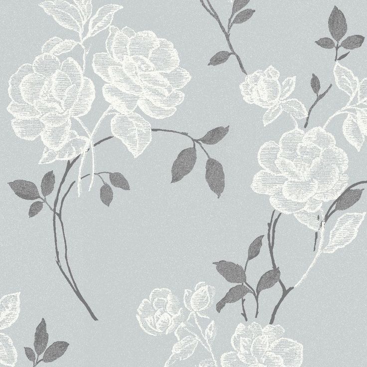papel tapiz floral gris,modelo,fondo de pantalla,hoja,planta,flor