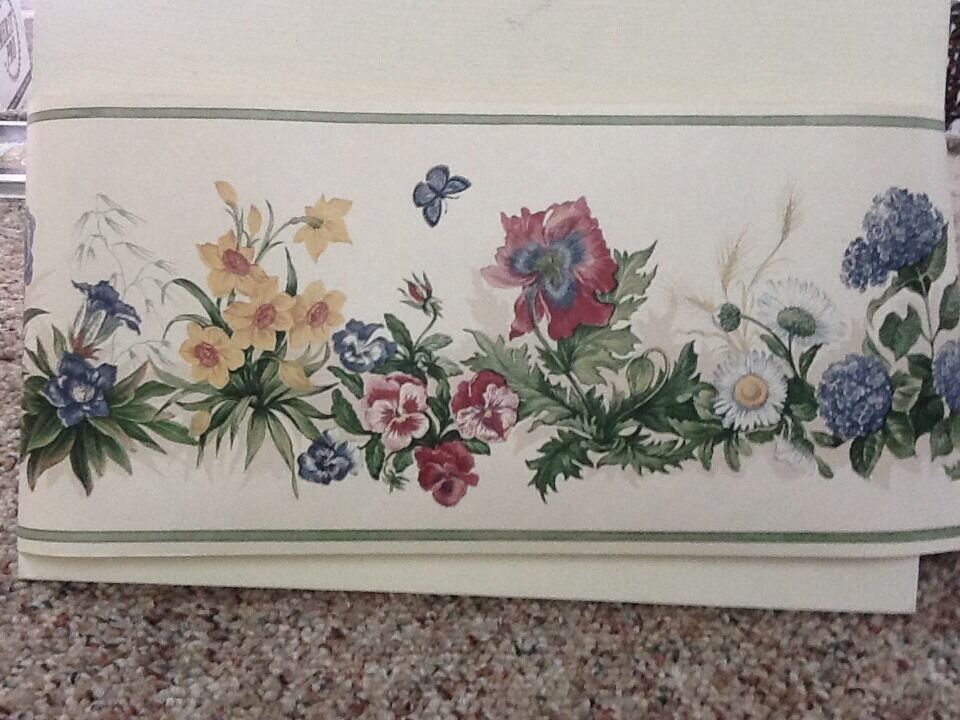 bordo carta da parati floreale,pianta,piatto,fiore,vassoio da portata,tessile